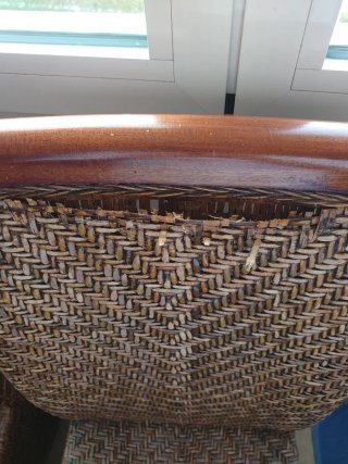Juego de 2 sillas de mimbre para salón