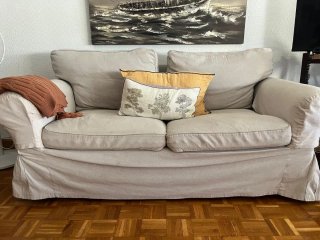 Sofá beige de tela Ikea
