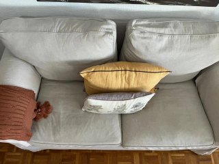 Sofá beige de tela Ikea