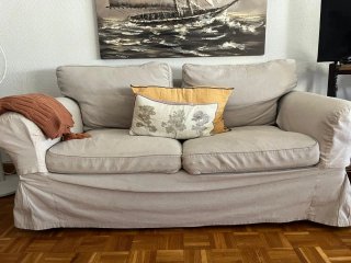 Sofá beige de tela Ikea