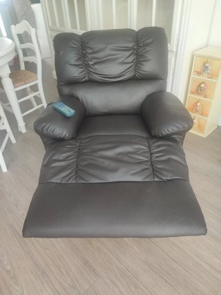 Sillón masaje piel sintética negro