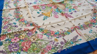 Foulard seta Creazione Serica Lariana vintage