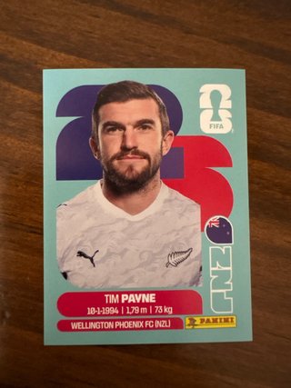 Cromos Tim Payne Panini Mundial