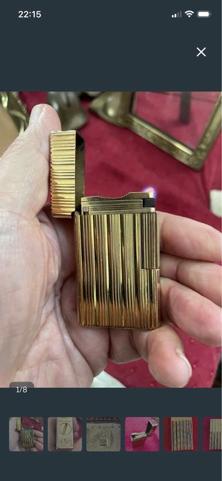 Elegante mechero Dupont vintage oro