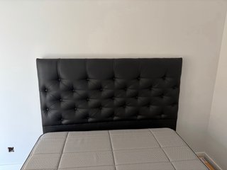 Cabecero de cama polipiel negro