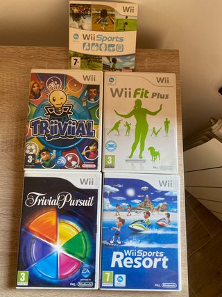 Pack 4 Juegos Wii: Trivial, Wii Sports, Wii Fit Pl