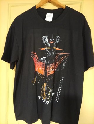 Camiseta Mazinger Z Algodón Hombre Negra