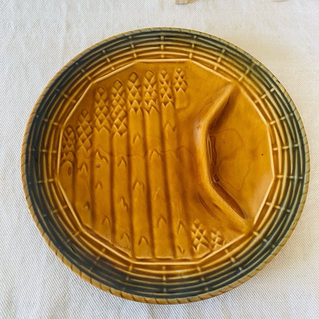 6 Platos Espárragos Vintage Sarreguemines