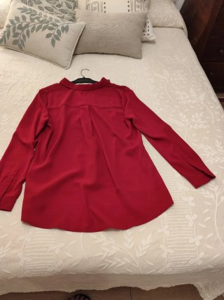 Blusa Javier Simorra Roja Manga Larga