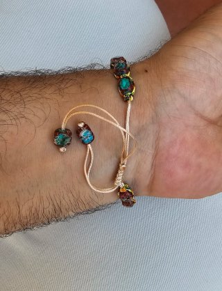 Pulsera de piedra natural hombre