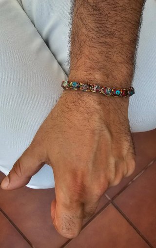 Pulsera de piedra natural hombre