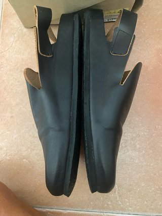 Zuecos negros de cuero para hombre Nuevos