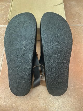 Zuecos negros de cuero para hombre Nuevos