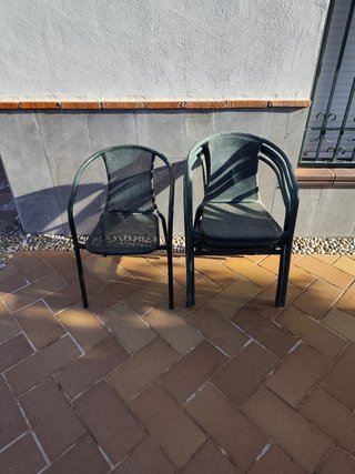 8 Sillas de Hierro Verdes