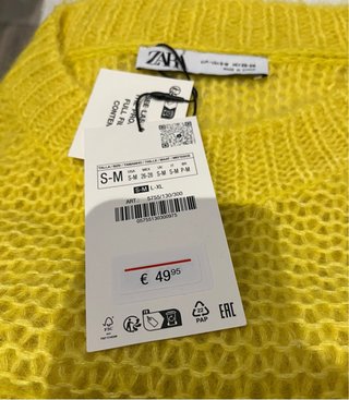 Jersey Zara punto lana alpaca talla S-M