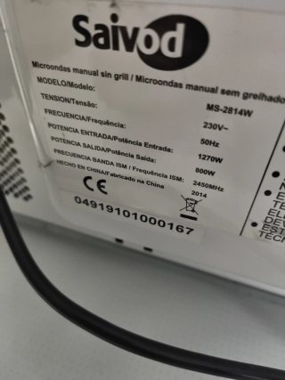 Microondas Saivod 800W
