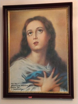 Cuadro religioso madera, pintura .