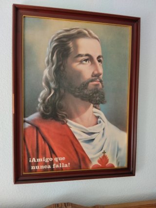 Cuadro religioso madera, pintura .