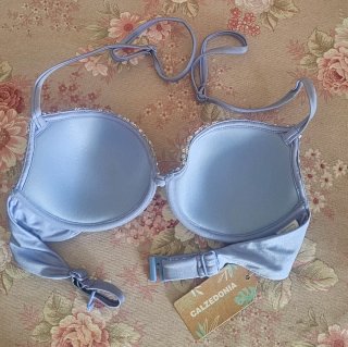 Bikini Calzedonia lentejuelas azul M