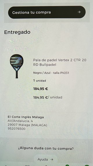 Pala de pádel Bullpadel Vertex 2 CTR