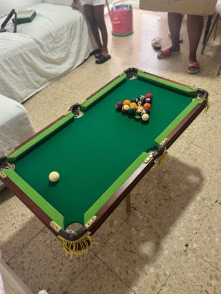 Mesa de billar infantil con accesorios