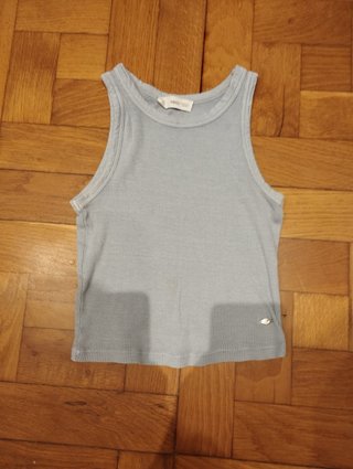 Camiseta tirantes azul Mango Teen talla XXS