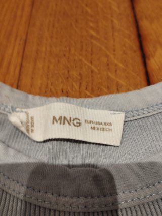 Camiseta tirantes azul Mango Teen talla XXS