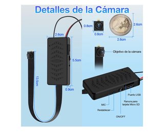 Mini Cámara Espía Botón WiFi 1080P
