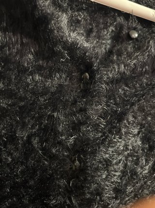 Chaqueta pelo negro Kiabi Talla M