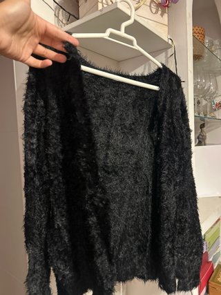 Chaqueta pelo negro Kiabi Talla M