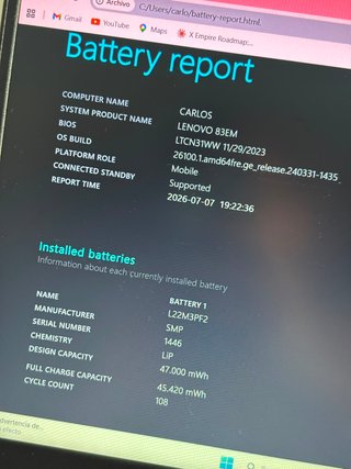 Lenovo IdeaPad i7 13ª Gen 16GB 1TB SSD Bat. 97%