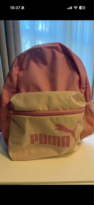 Mochila Puma rosa y beige