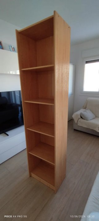 Estantería alta madera 200x50