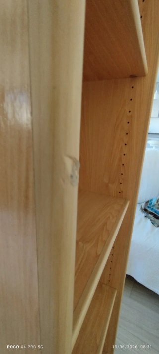 Estantería alta madera 200x50