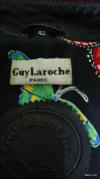 Chaqueta Piel Negra Guy Laroche Talla M