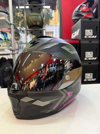 Casco Scorpion EXO Negro Rosa Mate XS