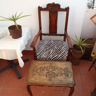 Sillón antiguo estilo inglés restaurado