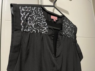 Top negro lentejuelas Trucco