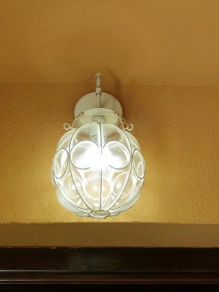 Lámpara de pared cristal y metal