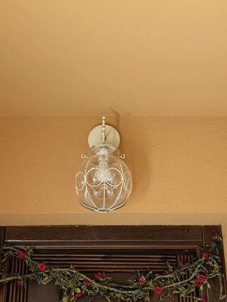 Lámpara de pared cristal y metal