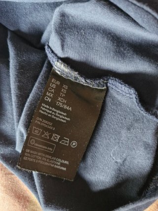Polo H&M Slim Fit Azul Talla XS