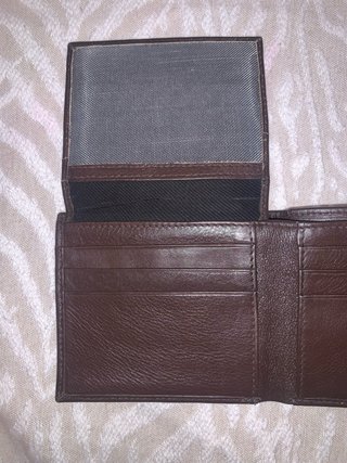 Cartera Real Madrid Grabada Marrón