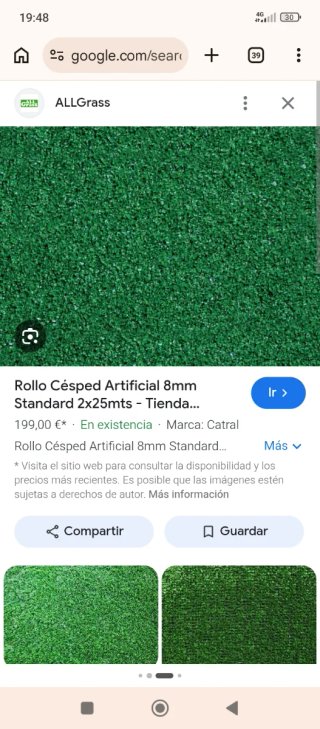 Rollo Césped Artificial 8mm 25m2