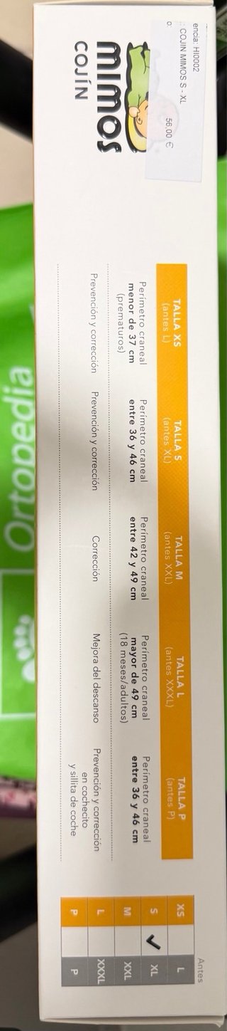 Cojín Mimos para prevenir deformidades craneales