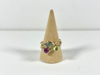 Pack 3 Anillos Tous Magic Nature Plata Bañada Oro