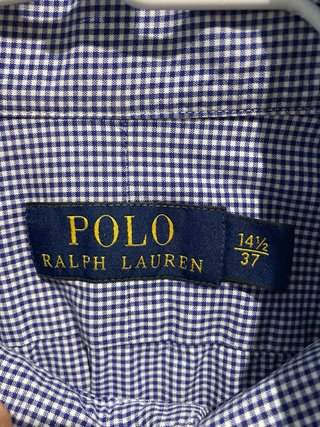 Camisa Polo Ralph Lauren Azul. Talla 37 de cuello