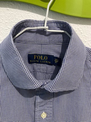 Camisa Polo Ralph Lauren Azul. Talla 37 de cuello