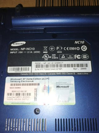 Samsung NP-NC10 Epc Laptop Blu