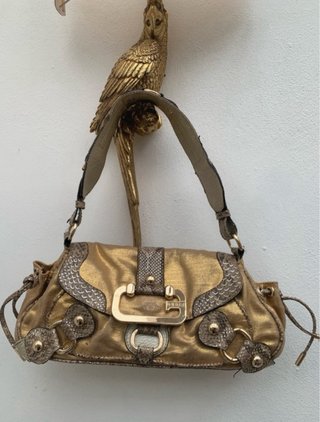 Bolso Guess Dorado Vintage Y2k Print
