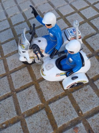Moto Policía Juguete con Sidecar